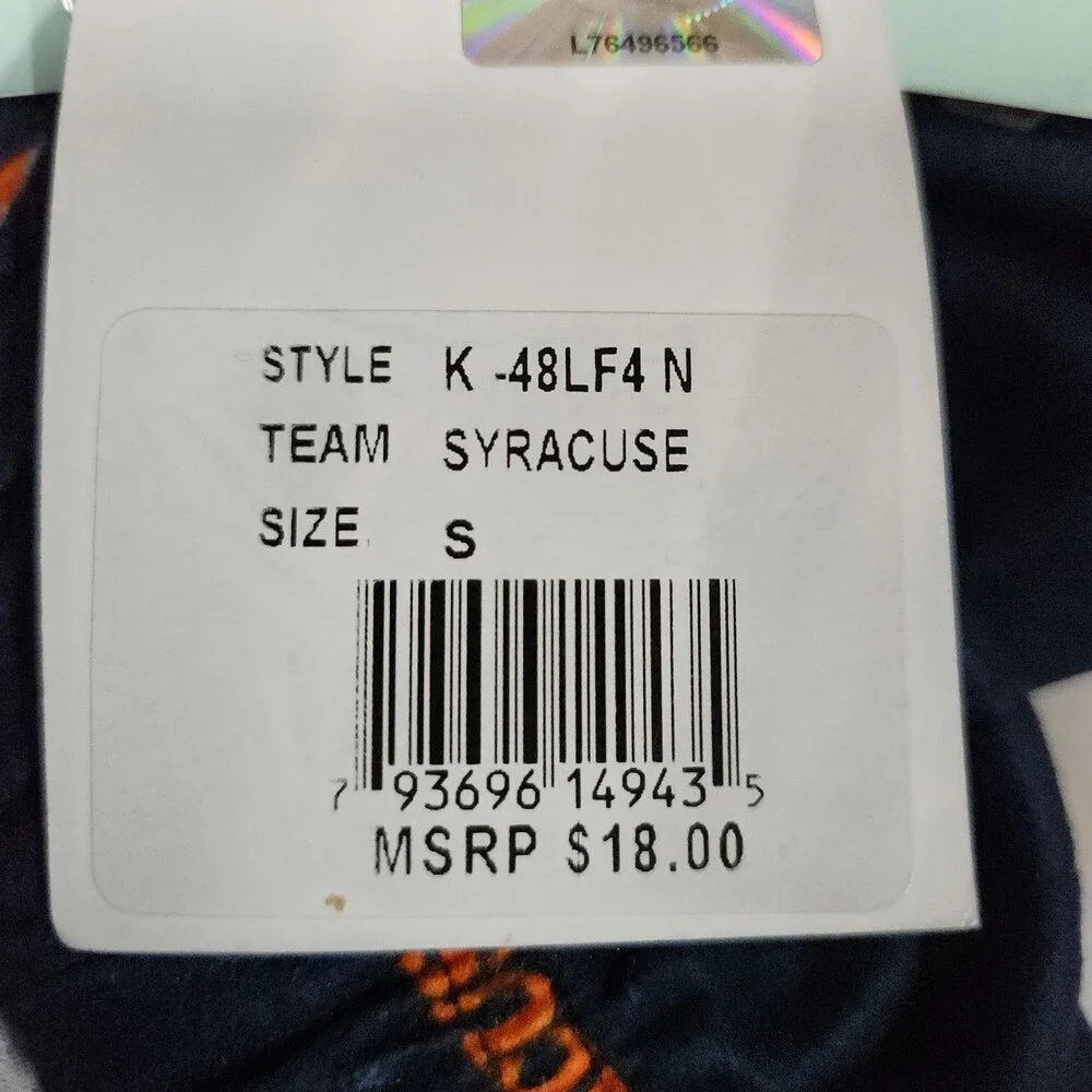 Syracuse Youth Sleep Pants S Flame Resistant Navy Orange Team Logo 164